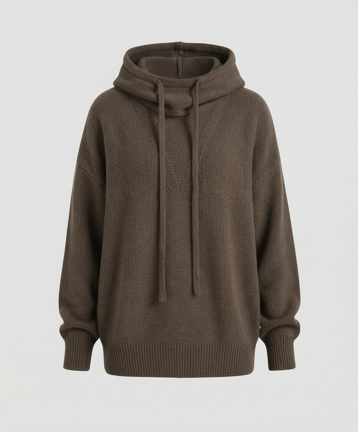 Lässiger, stilvoller Pullover mit Stapelkragen | Echoarchiv
