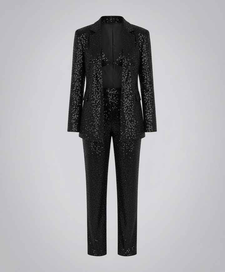 Glitzer Glamour Set Damen | Heidi-Mode