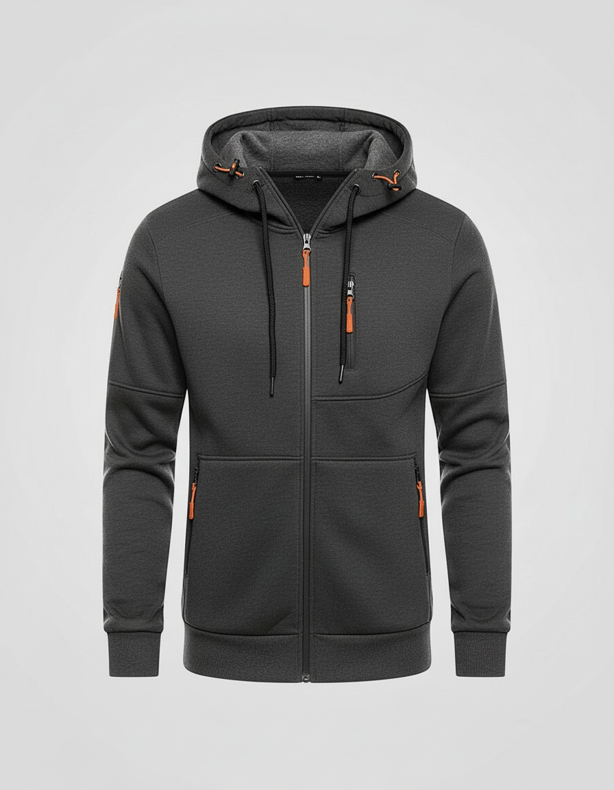 Herren Hoodie Mit Reißverschluss – Cavarno