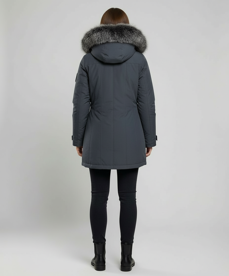 Warmer Winterparka Damen Kapuze | Echoarchiv