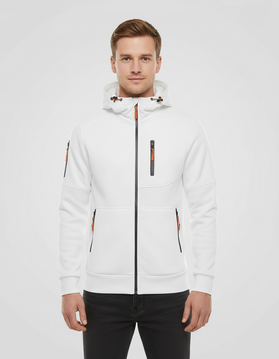 Herren Hoodie Mit Reißverschluss – Cavarno