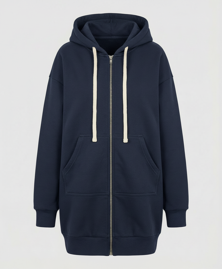 Echoarchiv | Zip-Up Hoodie knielang
