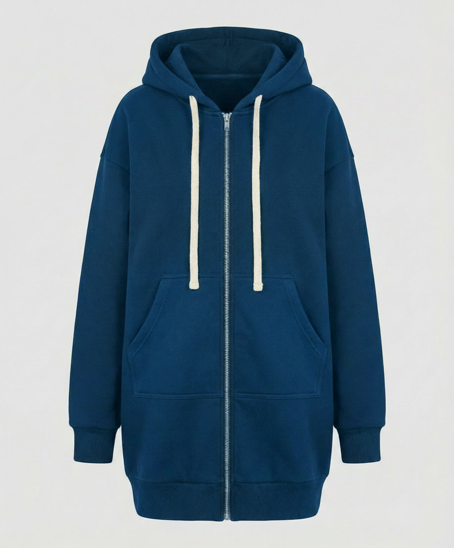 Echoarchiv | Zip-Up Hoodie knielang