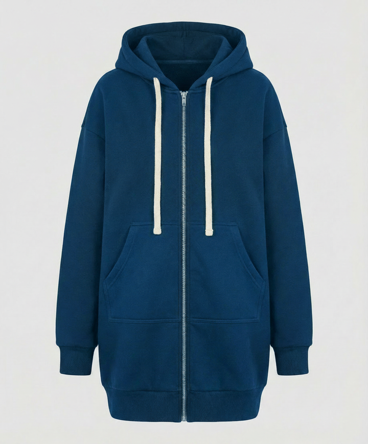 Echoarchiv | Zip-Up Hoodie knielang