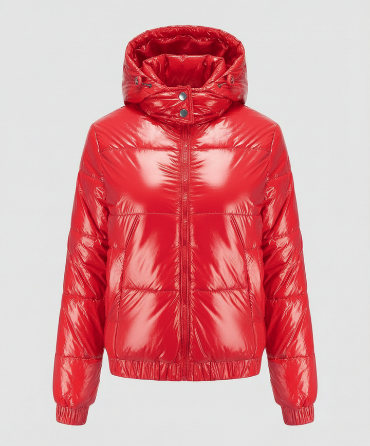 Hochglänzende Damen Steppjacke | Echoarchiv