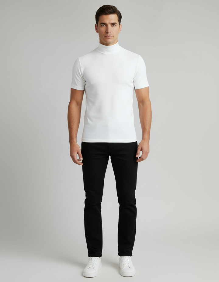 Rollkragen Slim Fit Herrenhemd – Arvello