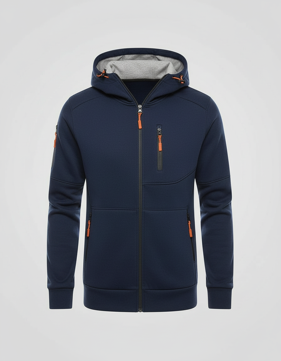 Herren Hoodie Mit Reißverschluss – Cavarno