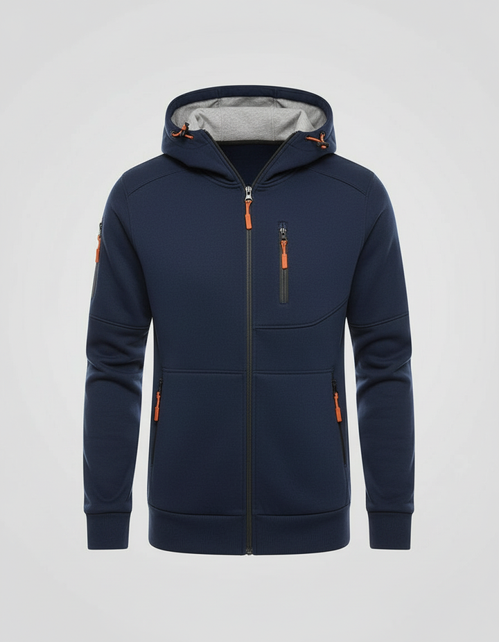 Herren Hoodie Mit Reißverschluss – Cavarno