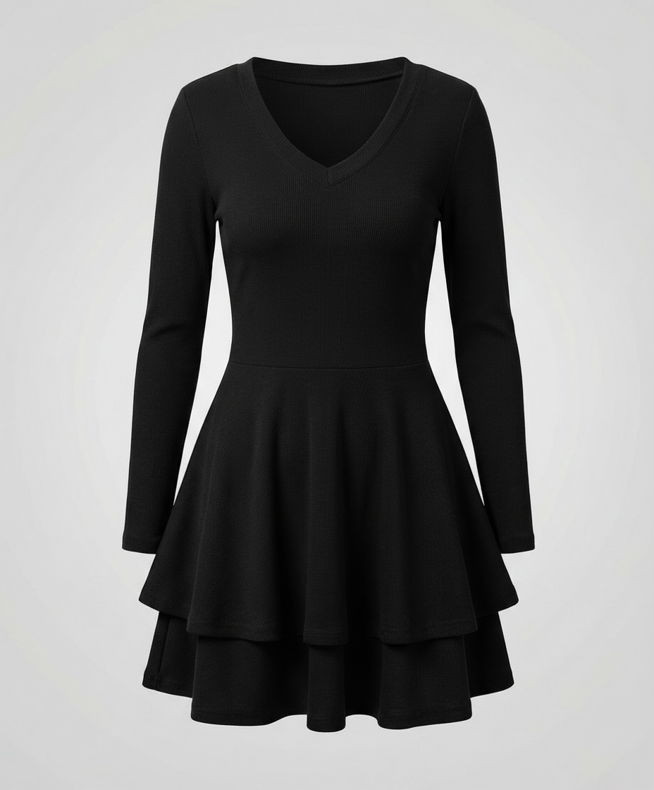Damen Wickelkleid Rüschen | Heidi-Mode