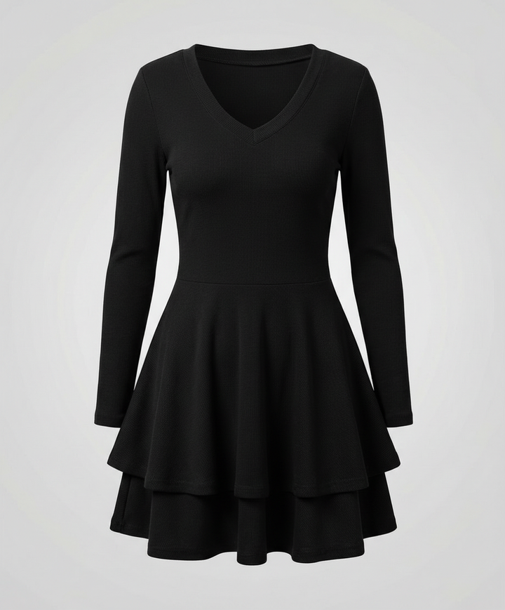 Damen Wickelkleid Rüschen | Heidi-Mode