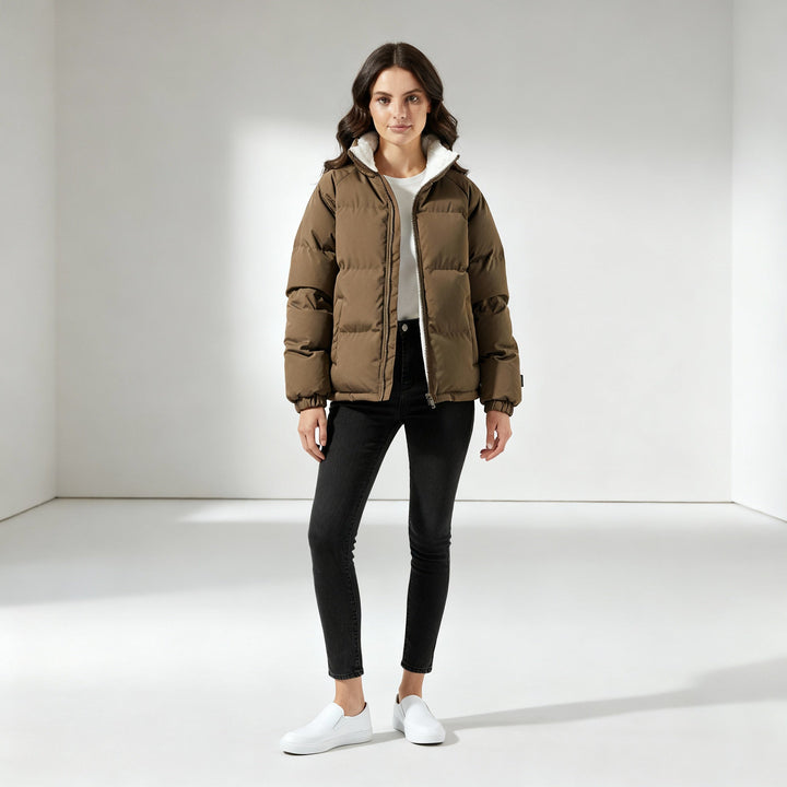 Warm Fleecegefüttert Leicht Pufferjacke Damen | Echoarchiv