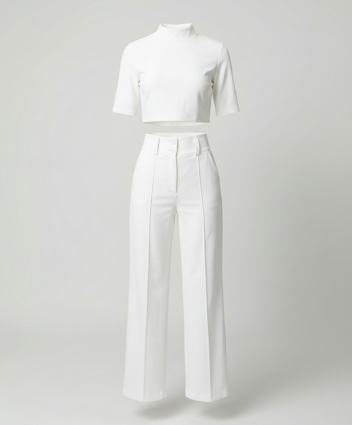 Echoarchiv | Eleganz Tailliertes Herbst-Hosenset für Stilvolle Looks