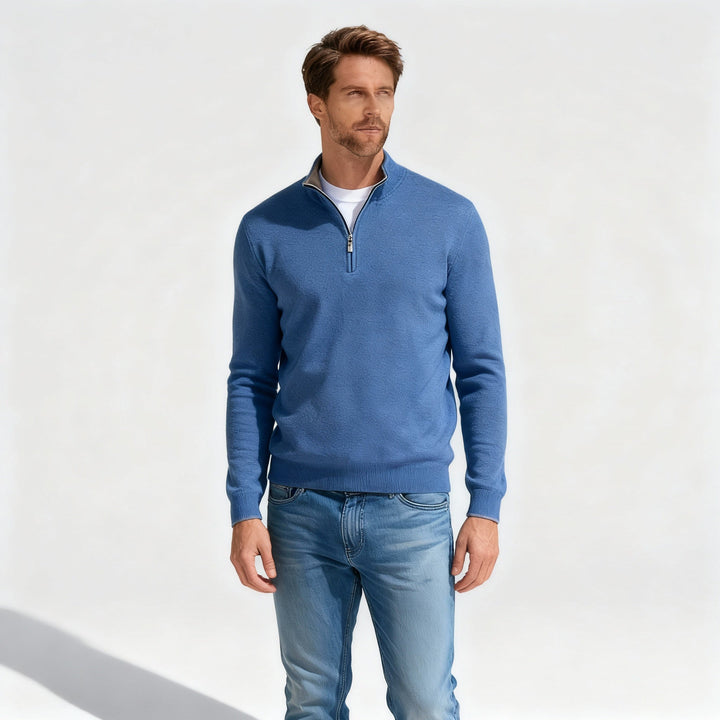 V-Ausschnitt Zipper Pullover