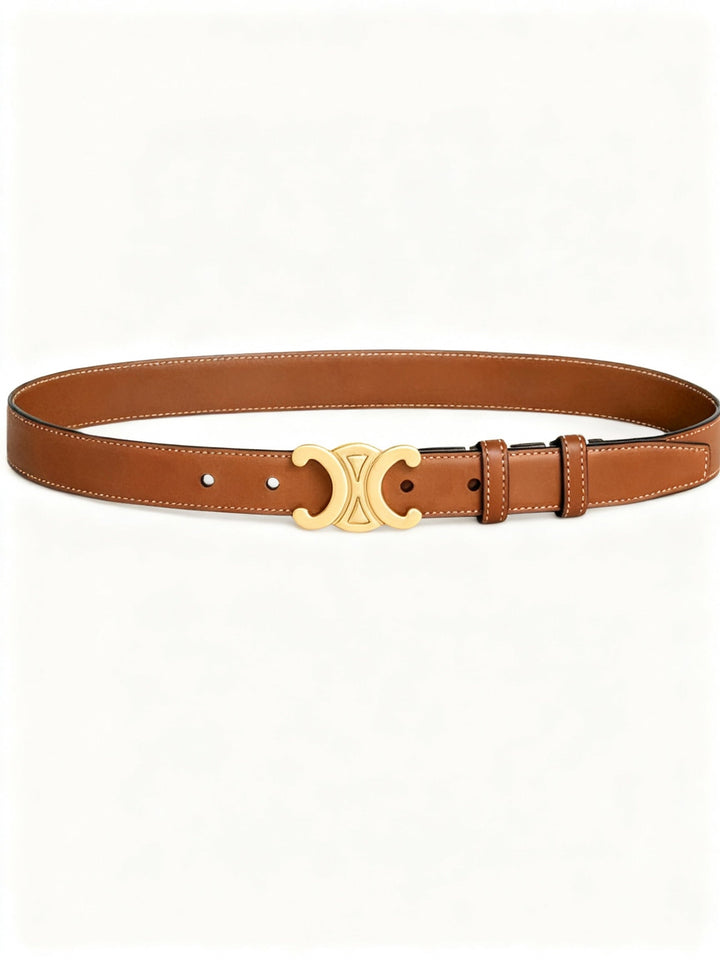 Echoarchiv | Eleganter Damen Gürtel mit Goldener Schnalle – Veganes Leder & Zeitloses Design