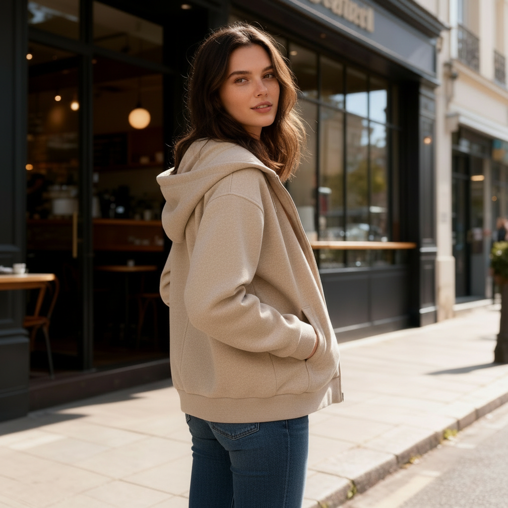Moderne Damenjacke mit Kapuze für Stil und Komfort – Célinea