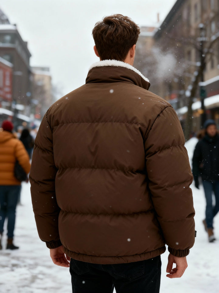 Thermo-Warm Gefüttert Modern Pufferjacke – Winter Komfort Fleece Herrenjacke – Marzano