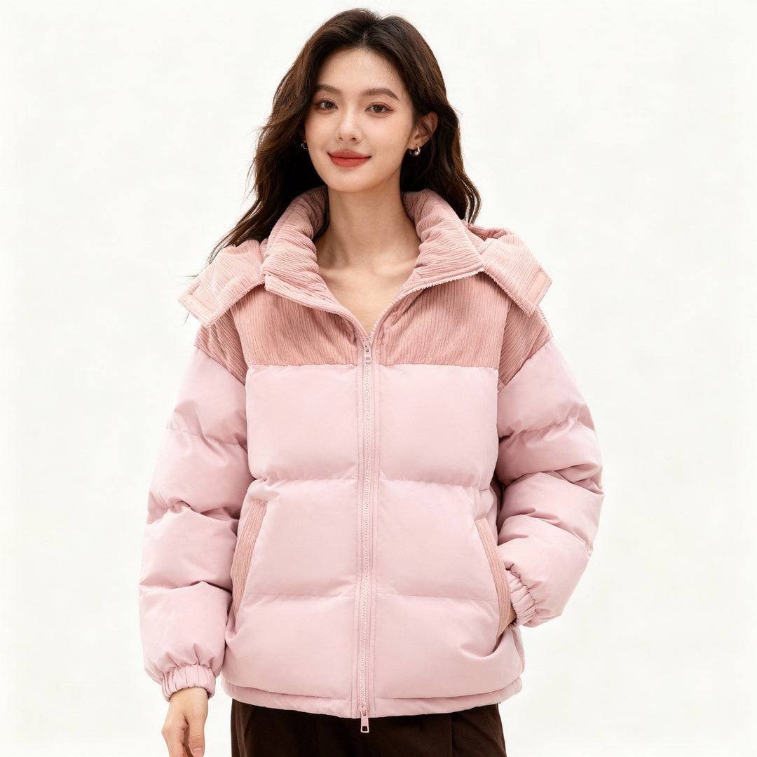 Damen isolierte Pufferjacke mit kuscheligem Innenfutter und verstellbarem Kapuzensystem – Echoarchiv