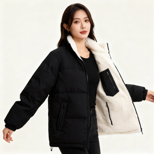 Damen Steppjacke mit Innenfutter und Taschen – Warme Winterjacke – Avérine