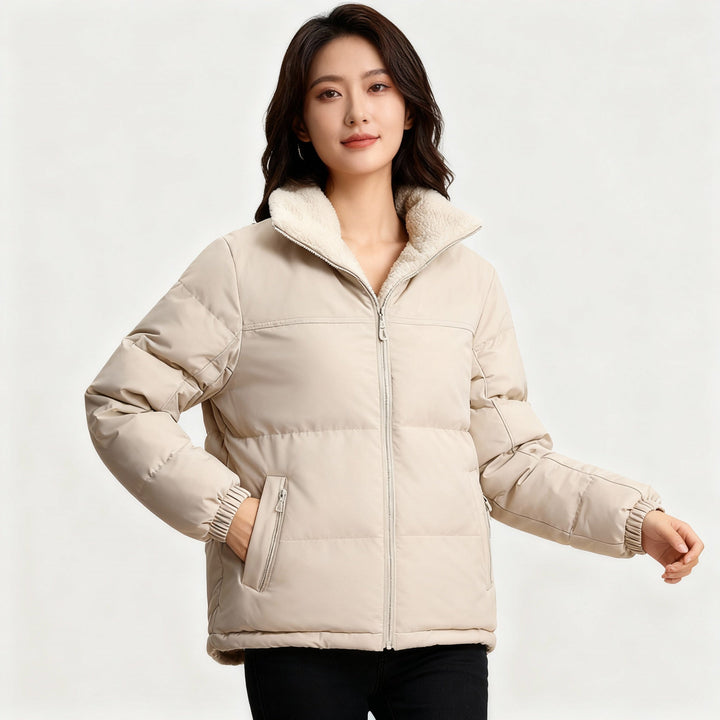 Damen Steppjacke mit Innenfutter und Taschen – Warme Winterjacke – Avérine