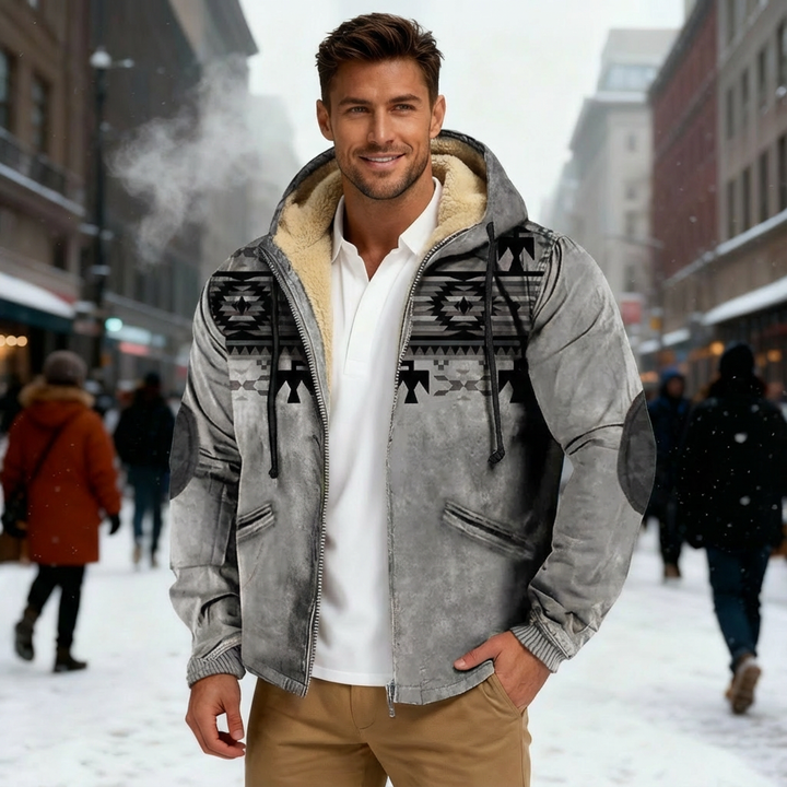 Echoarchiv | Kapuzenjacke mit Tribal Print