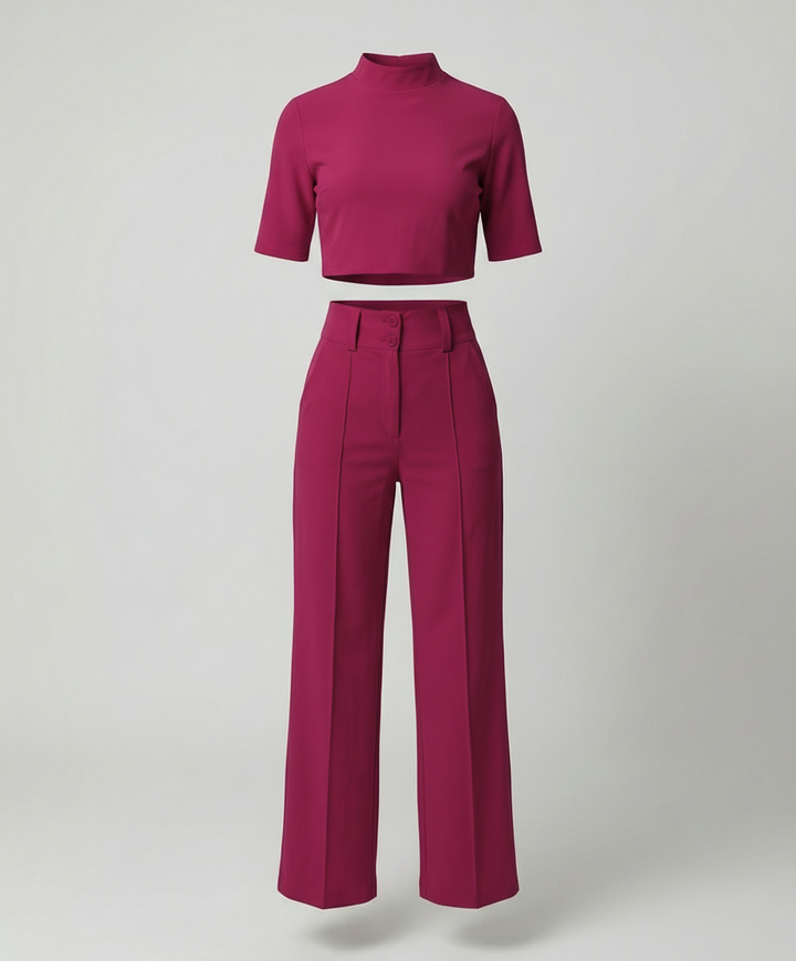 Echoarchiv | Eleganz Tailliertes Herbst-Hosenset für Stilvolle Looks