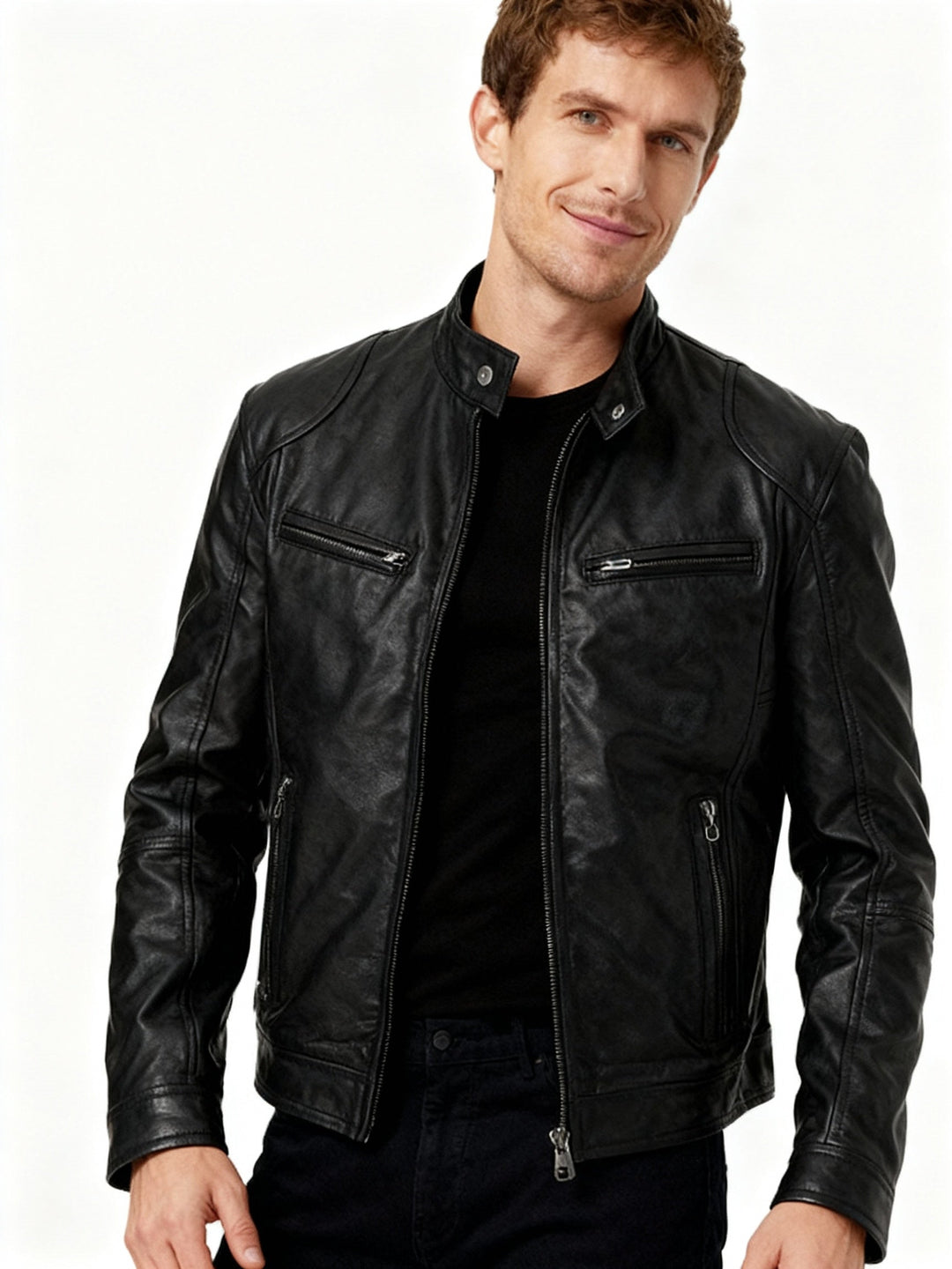 Herren Jacke mit Innenfutter, Taschen und verstellbaren Bündchen – Freizeit- und Alltagsjacke – Taviero