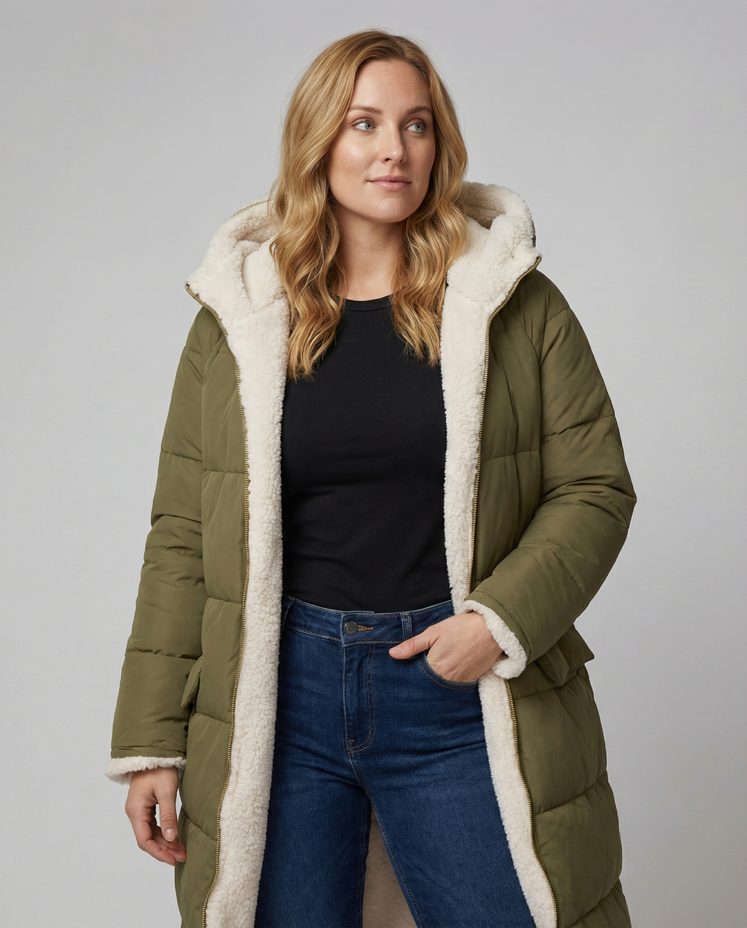 Damen Reversible Winterjacke
