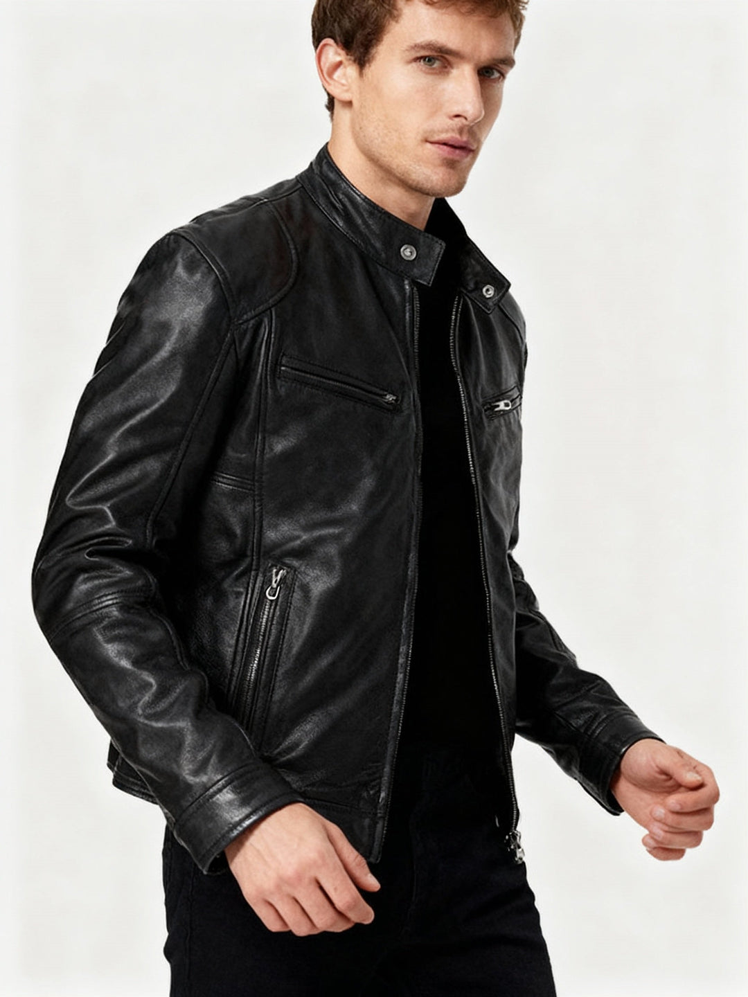 Herren Jacke mit Innenfutter, Taschen und verstellbaren Bündchen – Freizeit- und Alltagsjacke – Taviero