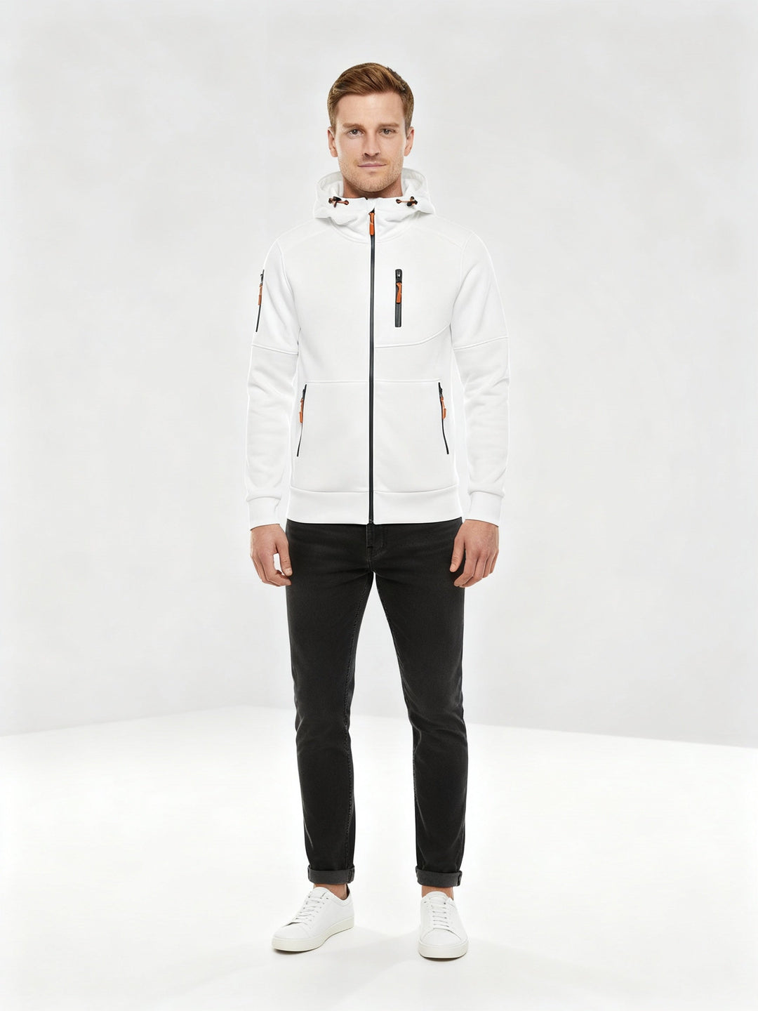 Herren Hoodie Mit Reißverschluss – Cavarno