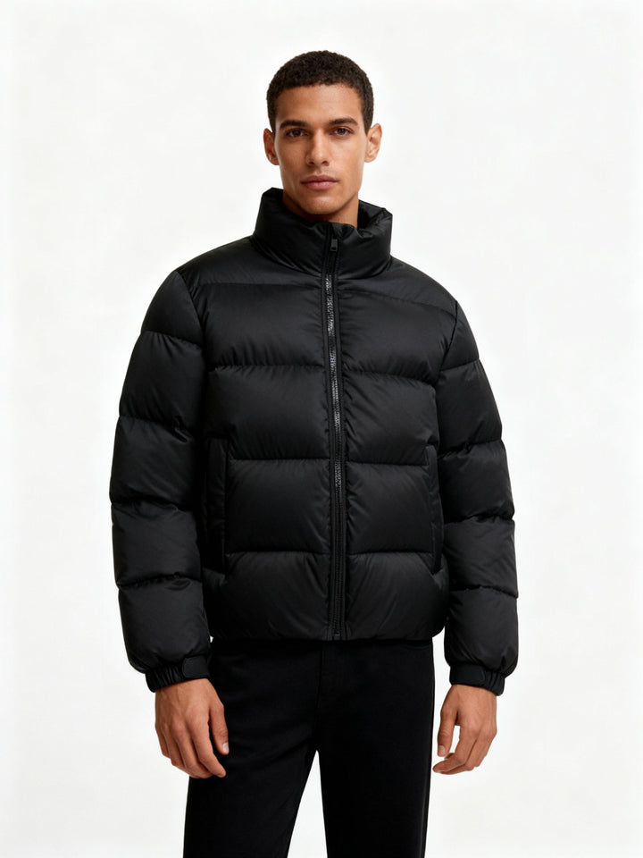 Herren Pufferjacke aus Entenfedern mit Wärme & Kapuze | Echo Archiv