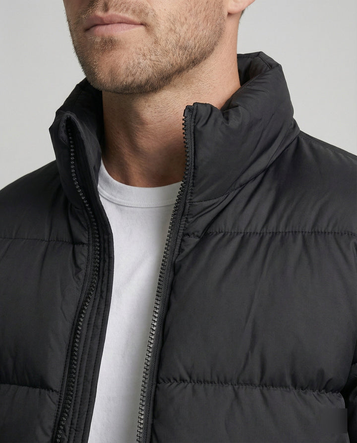 Herren Pufferjacke aus Entenfedern mit Wärme & Kapuze | Echo Archiv