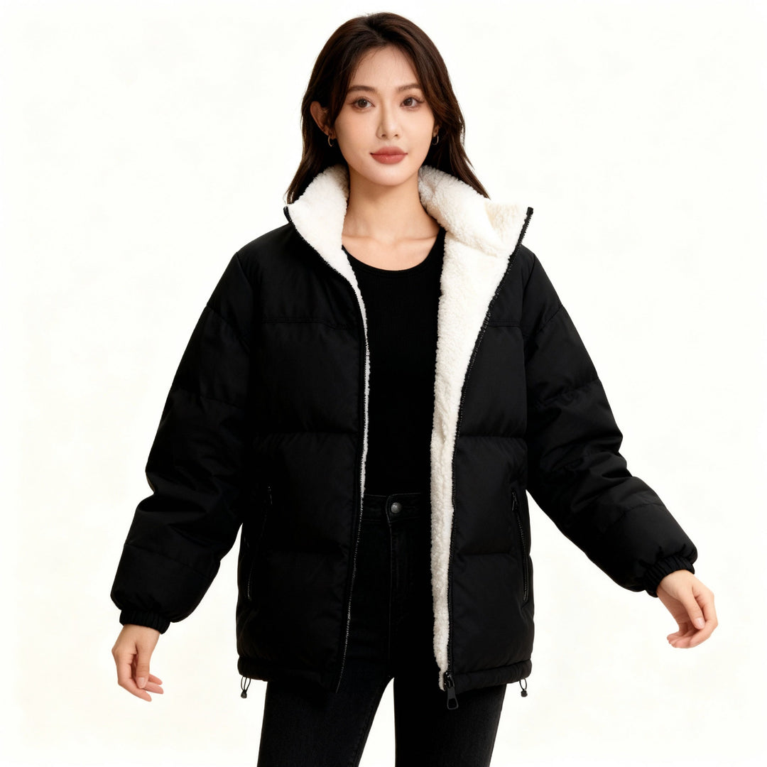 Damen Steppjacke mit Innenfutter und Taschen – Warme Winterjacke – Avérine