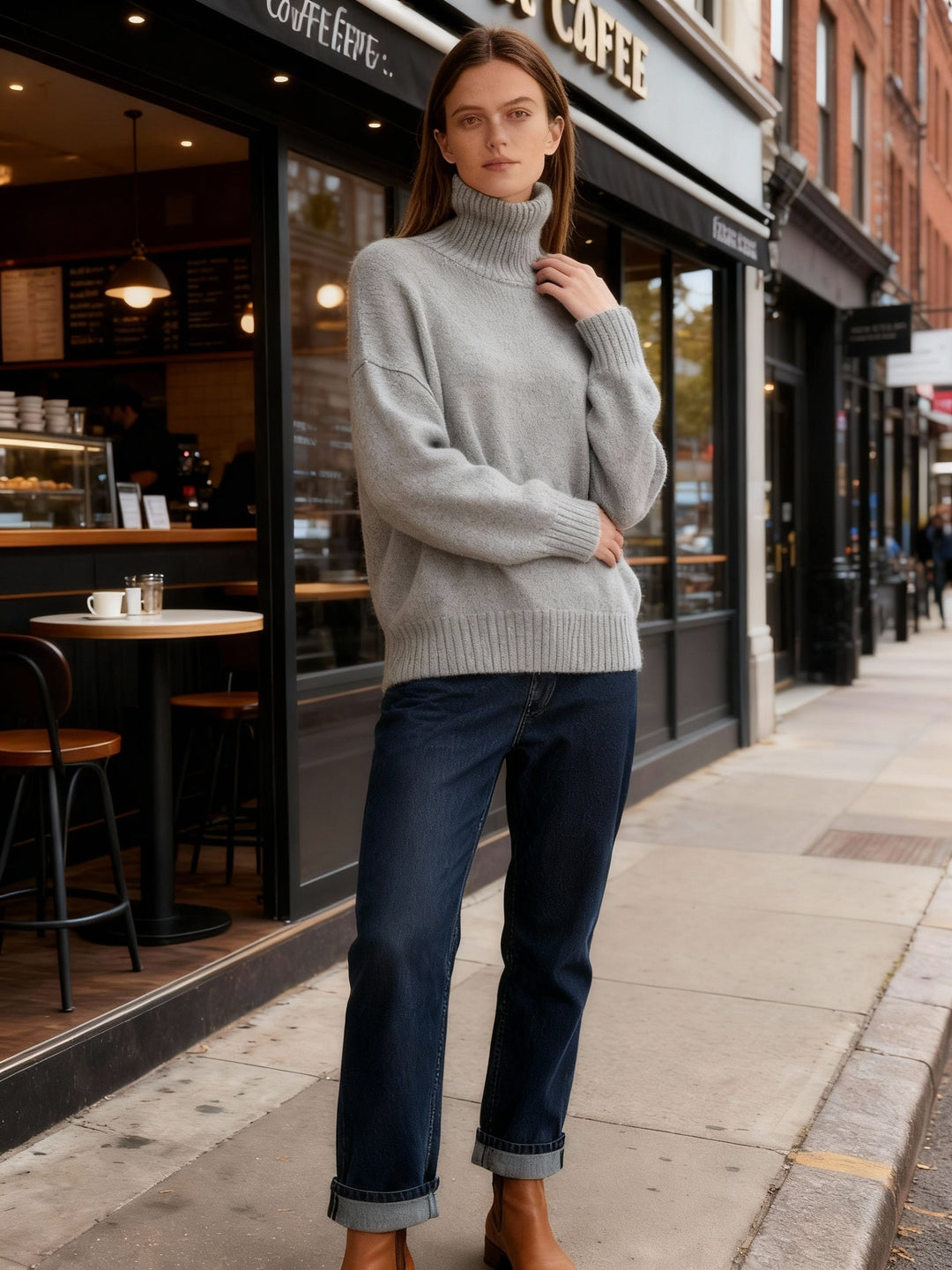 Damen Rollkragenpullover LinEchoarchiv | Echoarchiv