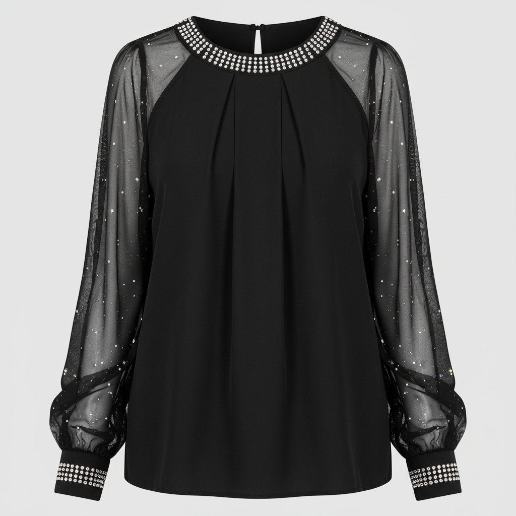 Mesh-Pailletten Damen Top | Echoarchiv