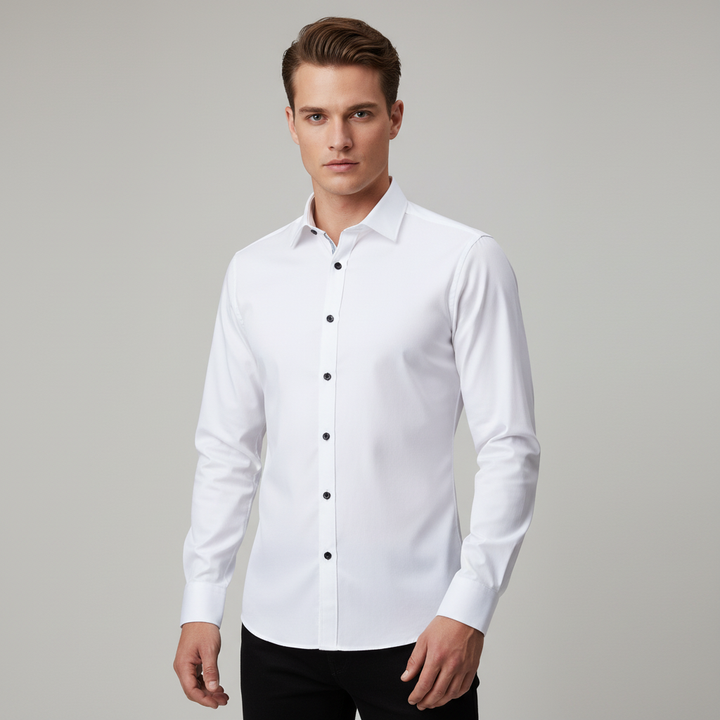 Bügelfreies Stretch Hemd Herren Slim Fit | Echoarchiv