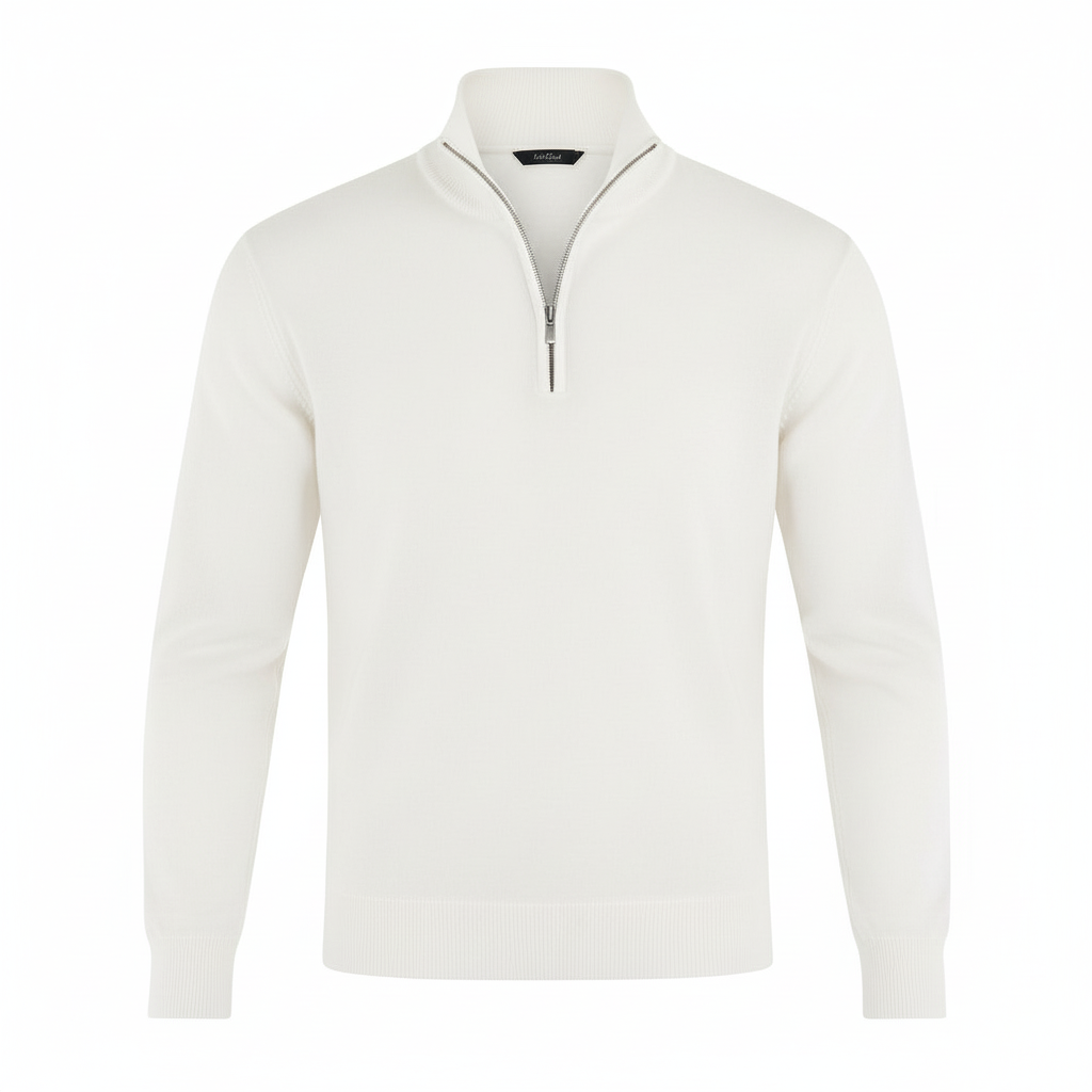 Eleganter Merino Komfort Pullover Damen Reißverschluss Moderne Strickware | Echoarchiv