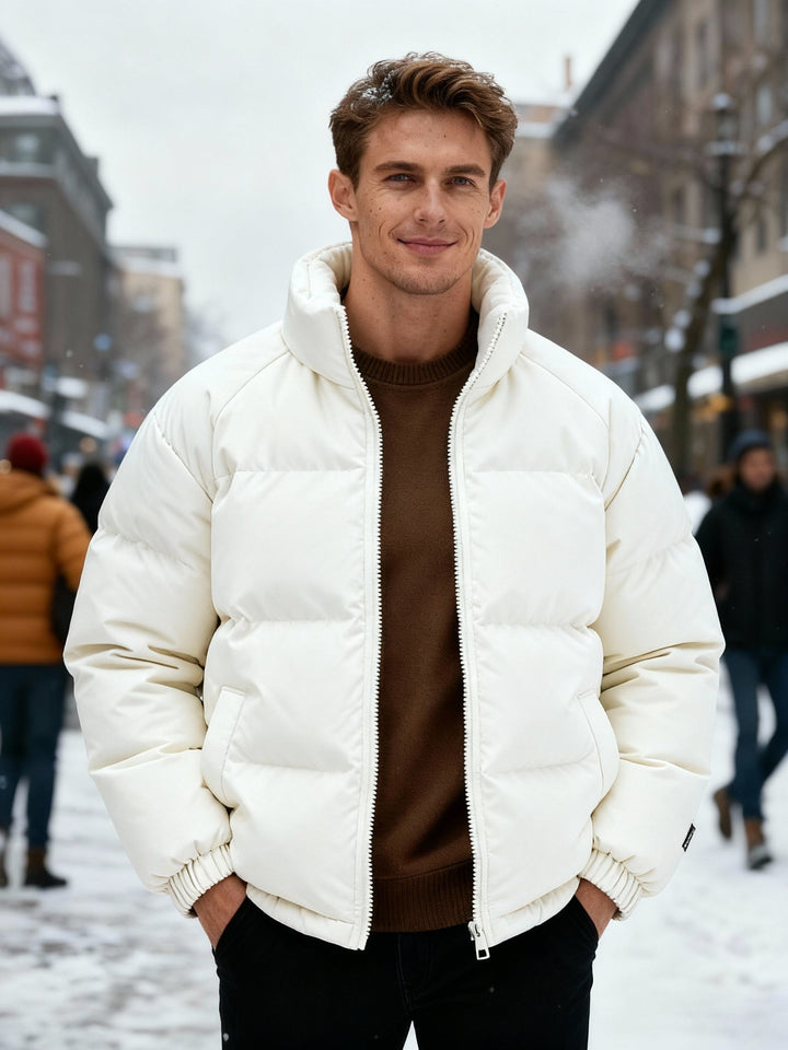 Thermo-Warm Gefüttert Modern Pufferjacke – Winter Komfort Fleece Herrenjacke – Marzano
