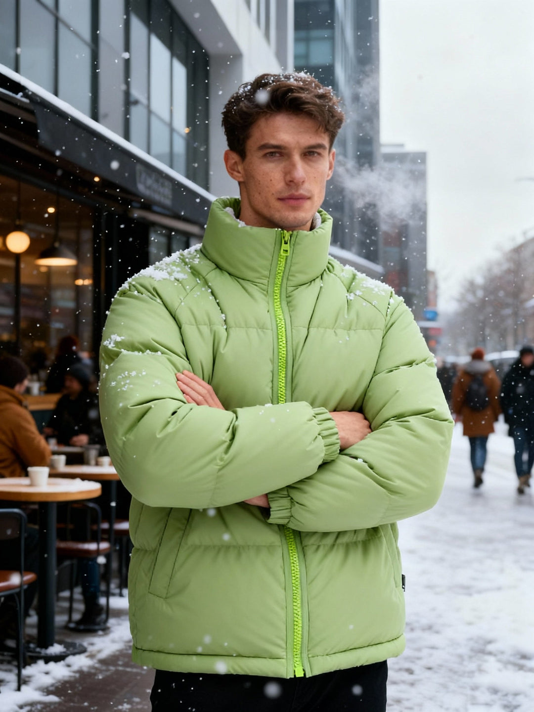 Thermo-Warm Gefüttert Modern Pufferjacke – Winter Komfort Fleece Herrenjacke – Marzano