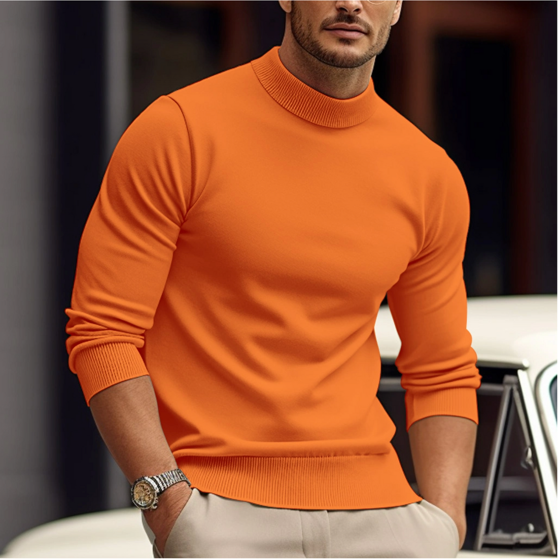 Herrenpullover aus weicher Baumwolle – Norvane