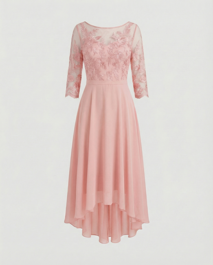 Festliches Maxikleid mit Spitzenbesatz für Damen | Echoarchiv