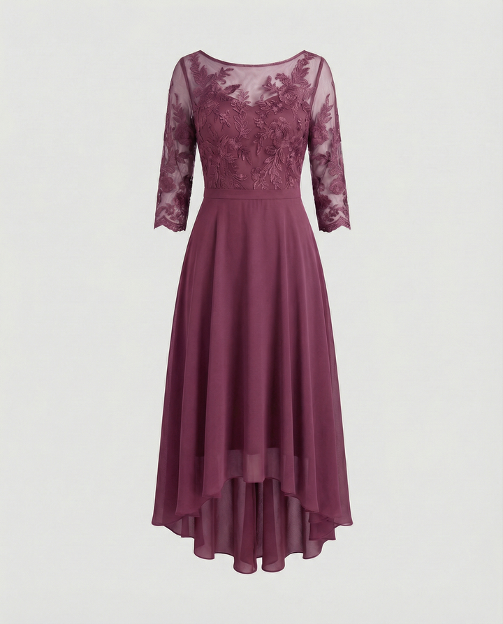Festliches Maxikleid mit Spitzenbesatz für Damen | Echoarchiv