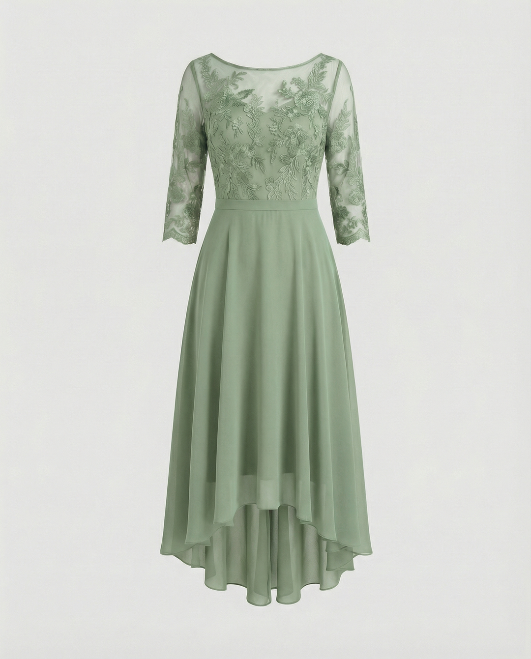 Festliches Maxikleid mit Spitzenbesatz für Damen | Echoarchiv