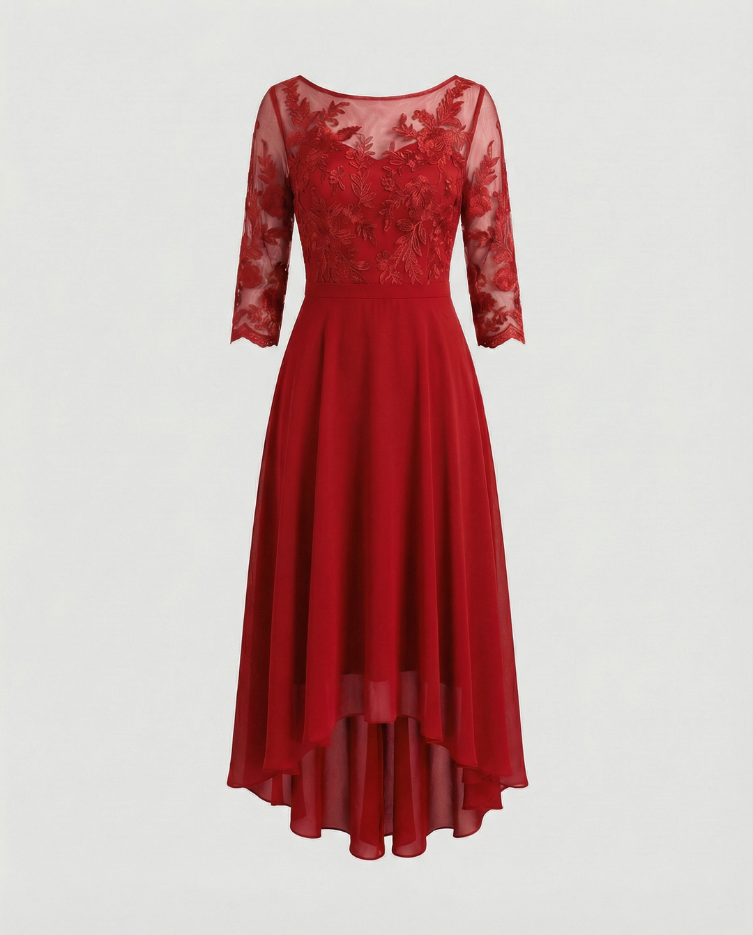Festliches Maxikleid mit Spitzenbesatz für Damen | Echoarchiv