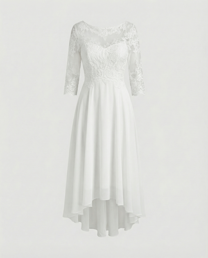 Festliches Maxikleid mit Spitzenbesatz für Damen | Echoarchiv