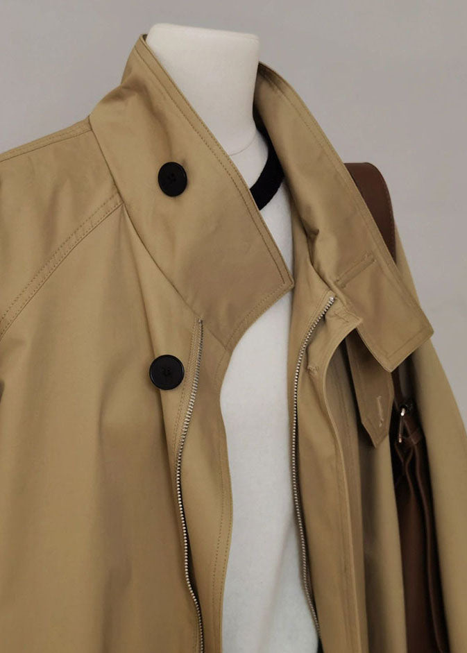 Echoarchiv | Damen Trenchcoat mit Reißverschluss und langen Ärmeln