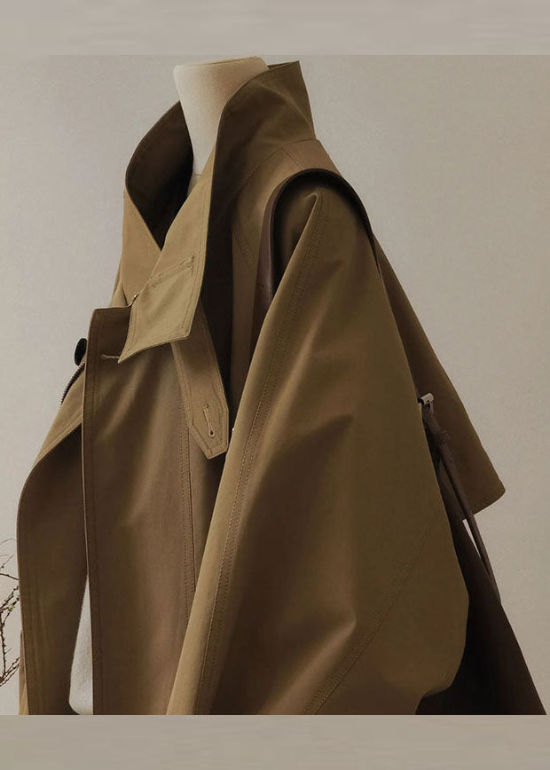 Echoarchiv | Damen Trenchcoat mit Reißverschluss und langen Ärmeln