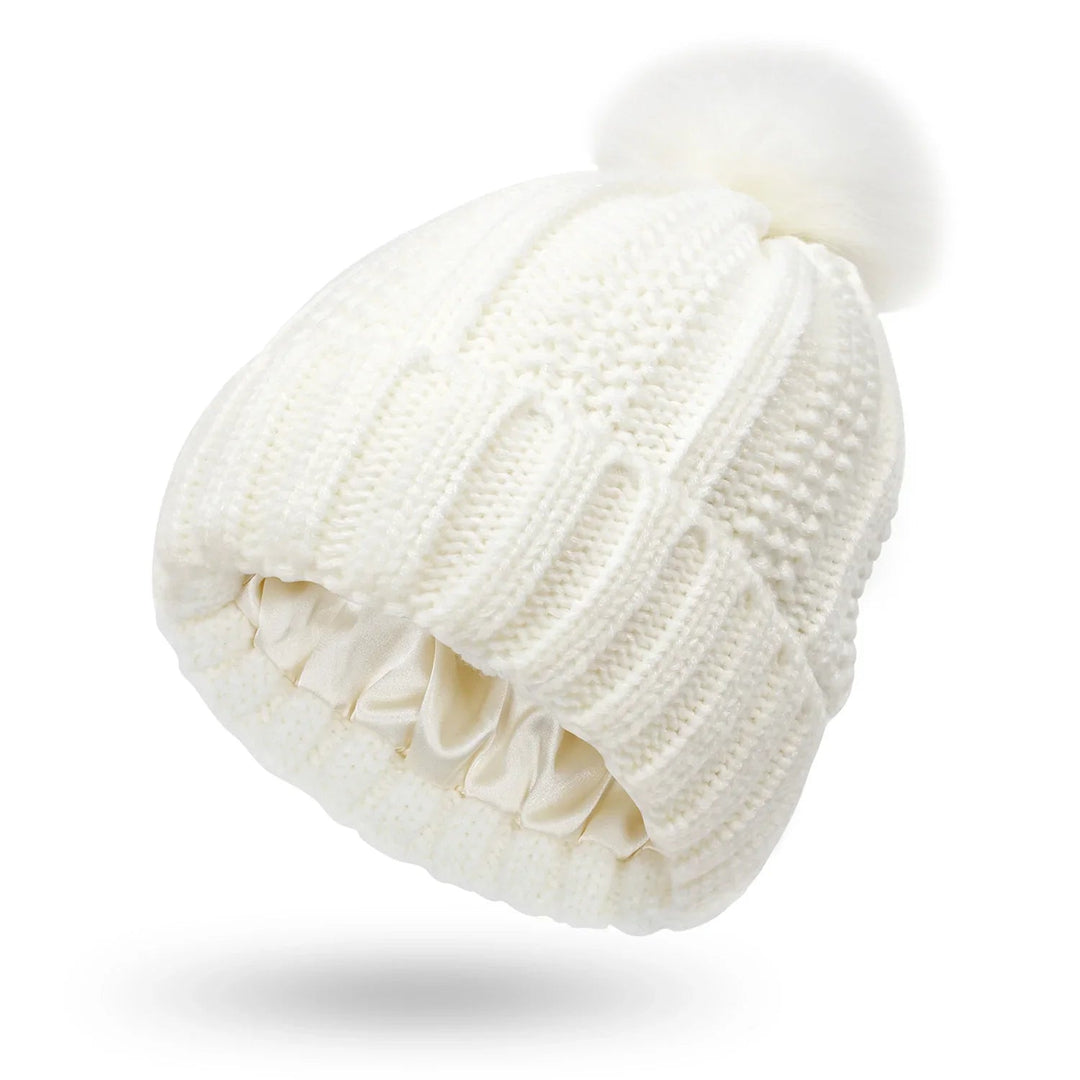 Frizzly™ Satin Gefütterte Strickmütze