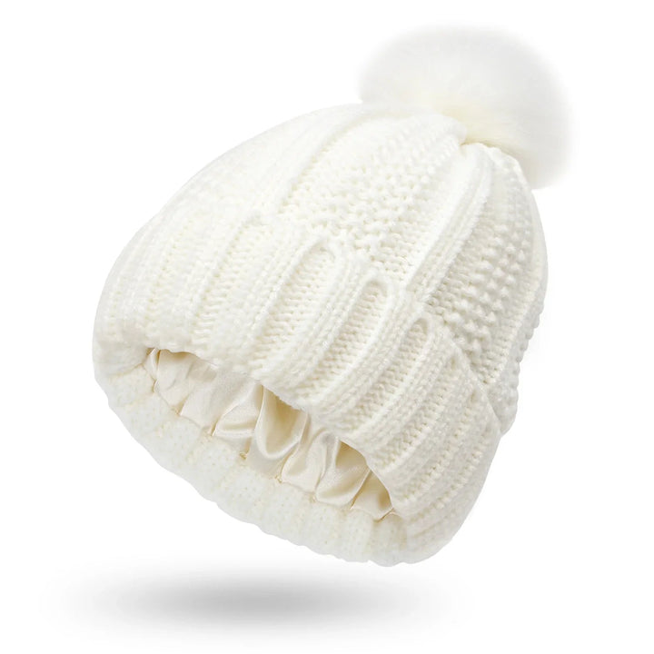 Frizzly™ Satin Gefütterte Strickmütze