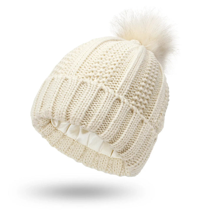 Frizzly™ Satin Gefütterte Strickmütze