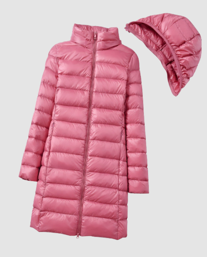 Damen Ultraleichte Daunenjacke mit Kapuze – Avérine